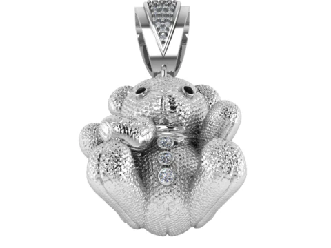 GOLDEN TEDDY BEAR PENDANT 3D PRINTABLE MODEL 3D Model