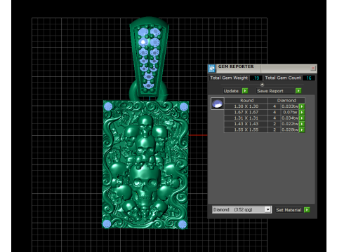 SKULL HEADS CARD PENDANT 3D PRINTABLE MODEL 3D Модель