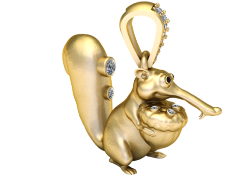 SQUIRREL PENDANT 3D PRINTABLE MODEL Modello 3D