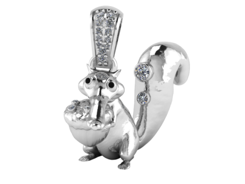 SQUIRREL PENDANT 3D PRINTABLE MODEL Modello 3D