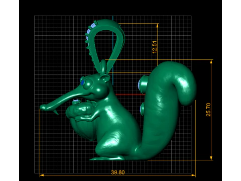 SQUIRREL PENDANT 3D PRINTABLE MODEL 3D Model