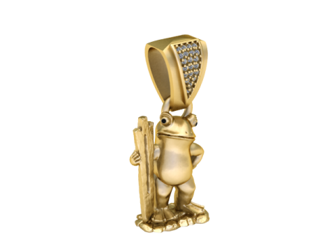 FROG AMPHIBIAN PENDANT 3D PRINTABLE MODEL 3D Model