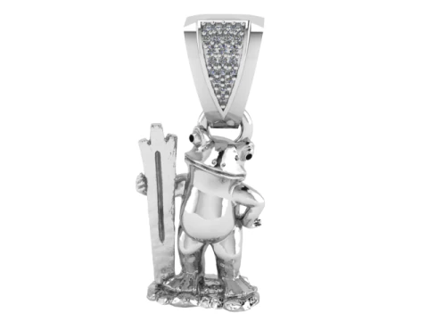 FROG AMPHIBIAN PENDANT 3D PRINTABLE MODEL 3D Model