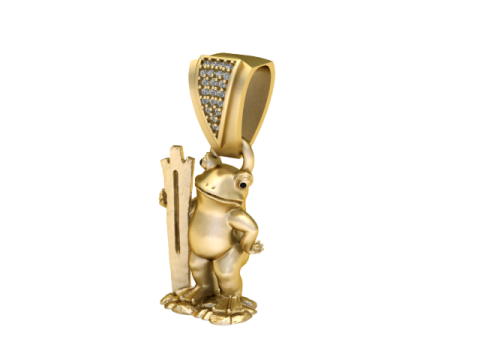 FROG AMPHIBIAN PENDANT 3D PRINTABLE MODEL 3Dモデル