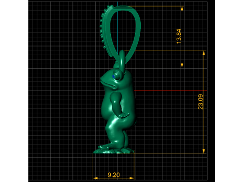 FROG AMPHIBIAN PENDANT 3D PRINTABLE MODEL 3Dモデル