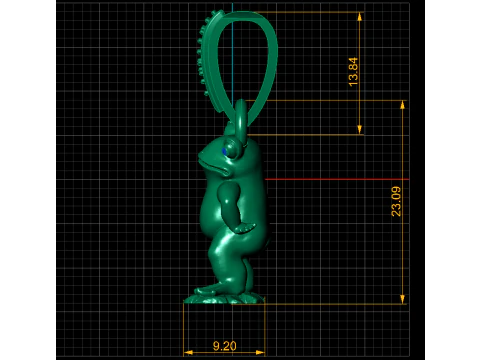 FROG AMPHIBIAN PENDANT 3D PRINTABLE MODEL 3D Model