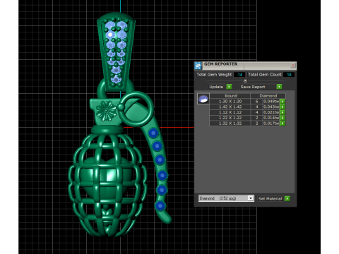 HAND GRENADE PENDANT 3D PRINTABLE MODEL 3D Модель