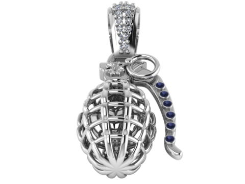 HAND GRENADE PENDANT 3D PRINTABLE MODEL 3D Модель