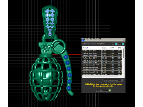 HAND GRENADE PENDANT 3D PRINTABLE MODEL 3D Модель