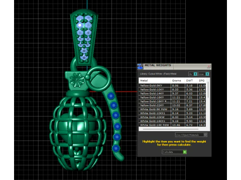 HAND GRENADE PENDANT 3D PRINTABLE MODEL 3D Model