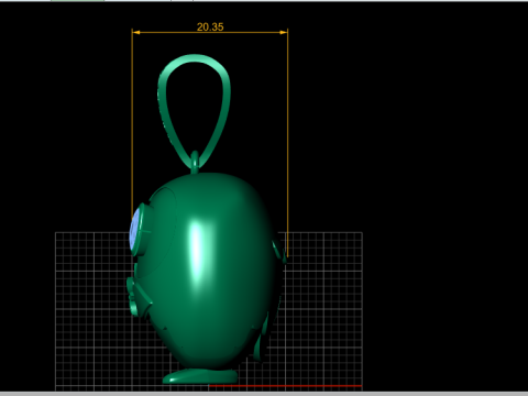 GOLD OWL PENDANT 3D PRINTABLE MODEL Modello 3D