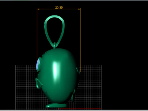 GOLD OWL PENDANT 3D PRINTABLE MODEL 3D Model