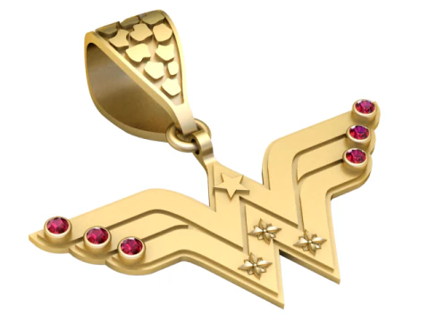 WONDER WOMAN LOGO PENDANT 3D PRINTABLE MODEL 3D Model