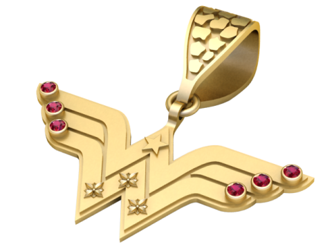 WONDER WOMAN LOGO PENDANT 3D PRINTABLE MODEL Model 3D
