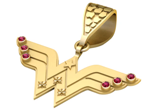 WONDER WOMAN LOGO PENDANT 3D PRINTABLE MODEL 3D Model