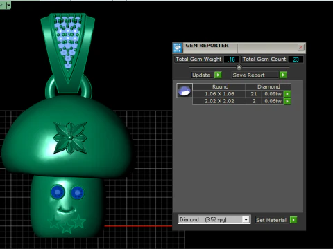 MUSHROOM VEGETABLE PENDANT 3D PRINTABLE MODEL 3D Model