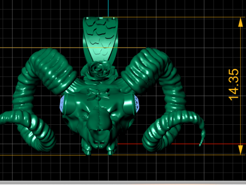 GOAD HEAD SKULL PENDANT 3D PRINTABLE MODEL 3D मॉडल