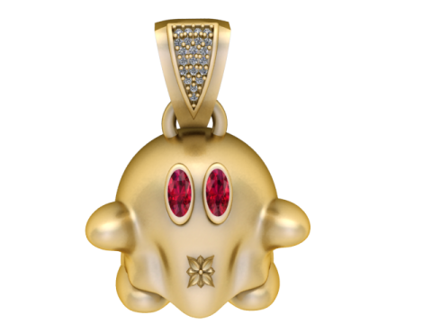 FUNNY GHOST PENDANT 3D PRINTABLE MODEL Modèle 3D