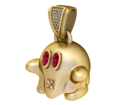 FUNNY GHOST PENDANT 3D PRINTABLE MODEL 3Dモデル