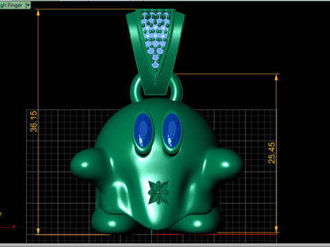FUNNY GHOST PENDANT 3D PRINTABLE MODEL 3Dモデル