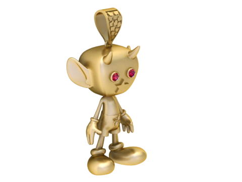 DEVIL PENDANT 3D PRINTABLE MODEL 3D Модель