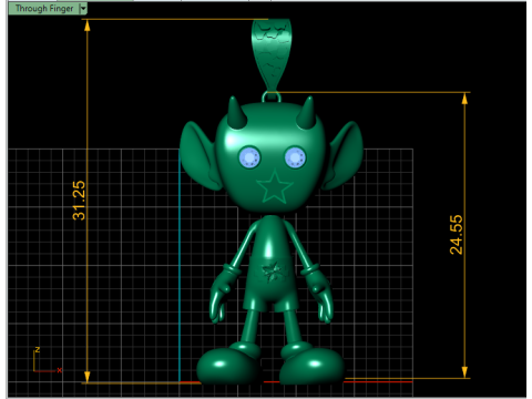 DEVIL PENDANT 3D PRINTABLE MODEL 3D Модель