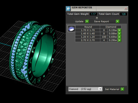 PRECIOUS GOLD AND DIAMOND RING 3D PRINTABLE MODEL 3D Model