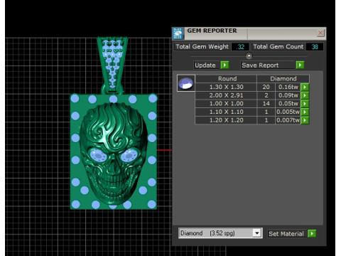 KULL FACE CARD PENDANT 3D PRINTABLE MODEL 3D 模型