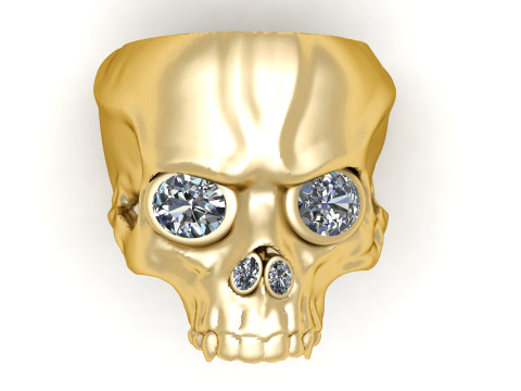 HALF SKULL FACE PENDANT 3D PRINTABLE MODEL 3D 모델