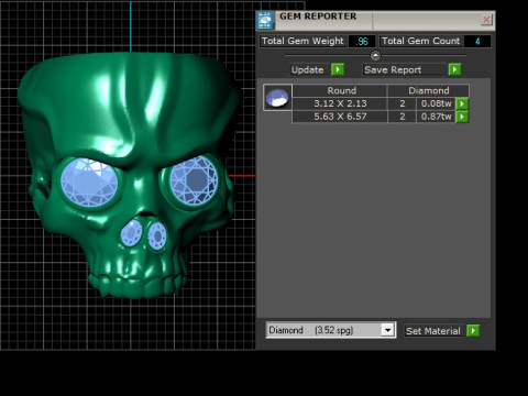 HALF SKULL FACE PENDANT 3D PRINTABLE MODEL 3D Модель