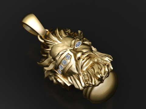 HUMAN FACE PENDANT 3D PRINTABLE MODEL Modèle 3D
