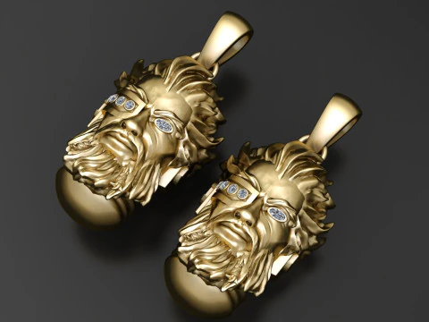 HUMAN FACE PENDANT 3D PRINTABLE MODEL 3D Model