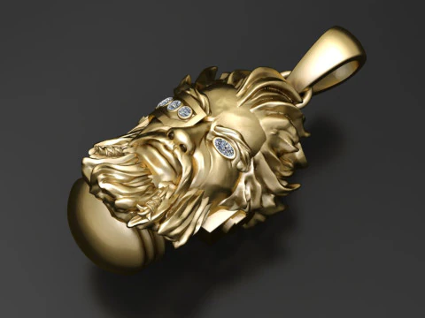HUMAN FACE PENDANT 3D PRINTABLE MODEL 3D Model