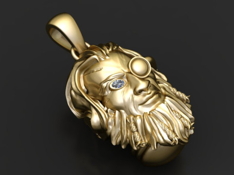 HUMAN FACE PENDANT 3D PRINTABLE MODEL Modèle 3D