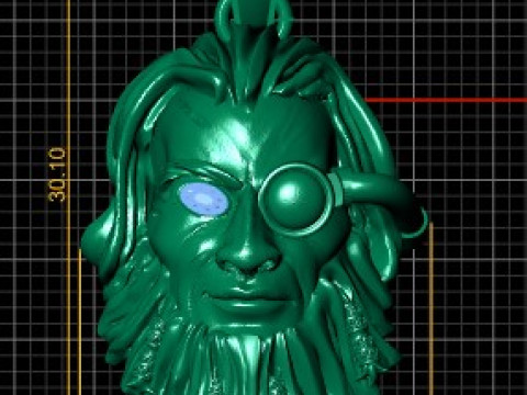 HUMAN FACE PENDANT 3D PRINTABLE MODEL 3D Модель