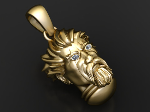 YOUNG MEN FACE PENDANT 3D PRINTABLE MODEL Modello 3D