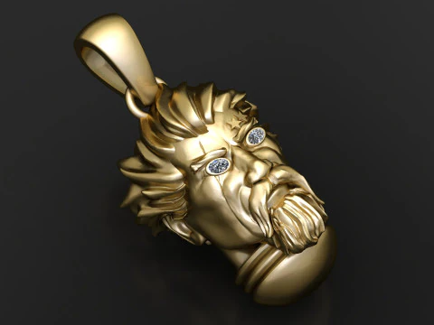 YOUNG MEN FACE PENDANT 3D PRINTABLE MODEL 3D Model
