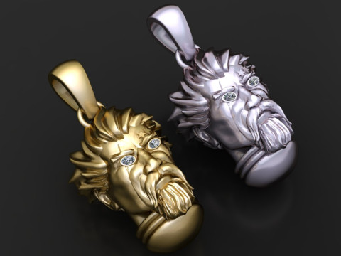 YOUNG MEN FACE PENDANT 3D PRINTABLE MODEL 3D 모델