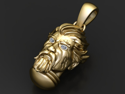 YOUNG MEN FACE PENDANT 3D PRINTABLE MODEL 3D 모델