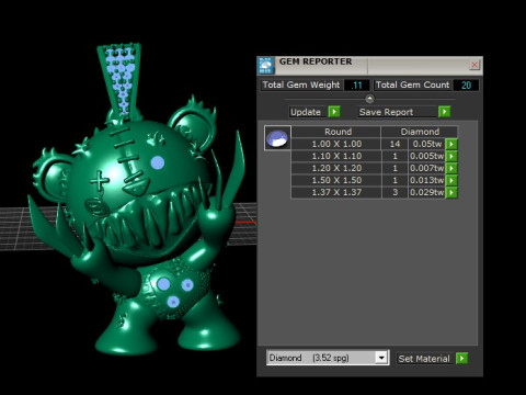 SCARY BEAR PENDANT 3D PRINTABLE MODEL Modelo 3D