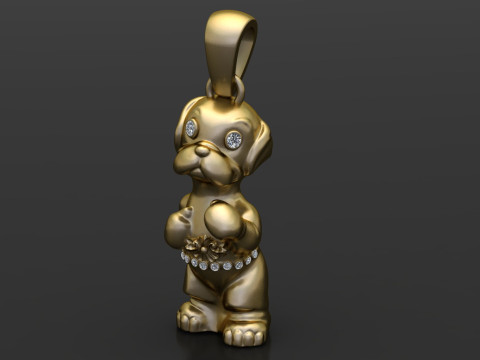 DOG ANIMAL PENDANT 3D PRINTABLE MODEL 3D Model