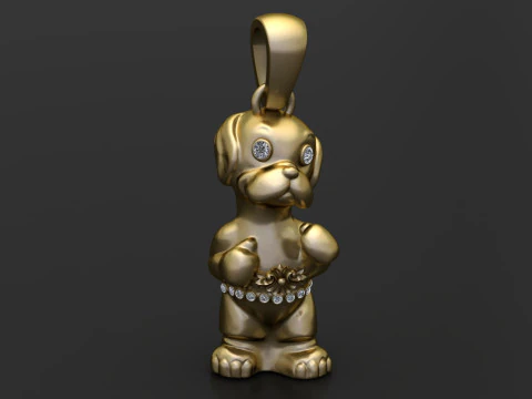 DOG ANIMAL PENDANT 3D PRINTABLE MODEL 3D Model