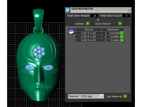 GOLDEN FACE MASK PENDANT 3D PRINTABLE MODEL 3D Модель