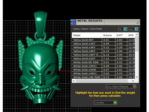 DEVIL FACE MASK PENDANT 3D PRINTABLE MODEL 3Dモデル