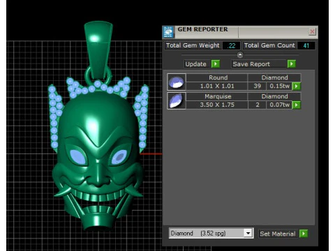 DEVIL FACE MASK PENDANT 3D PRINTABLE MODEL 3D Model