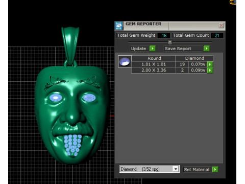 FACE MASK PENDANT 3D PRINTABLE MODEL 3D Model