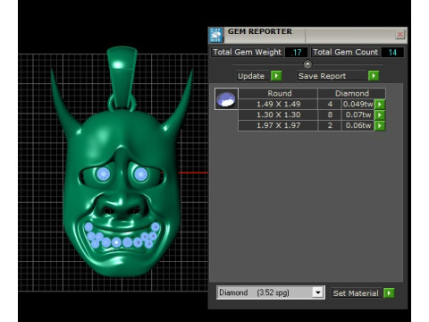 DEMON FACE MASK PENDANT 3D PRINTABLE MODEL Modèle 3D