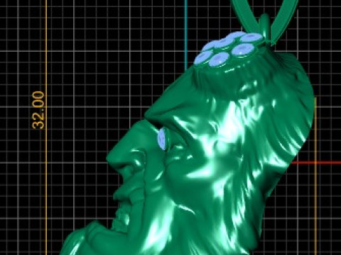 HELLBOY FACE PENDANT 3D PRINTABLE MODEL 3D 模型