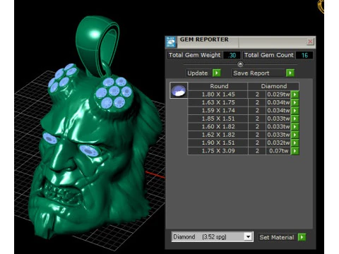 HELLBOY FACE PENDANT 3D PRINTABLE MODEL 3D Model