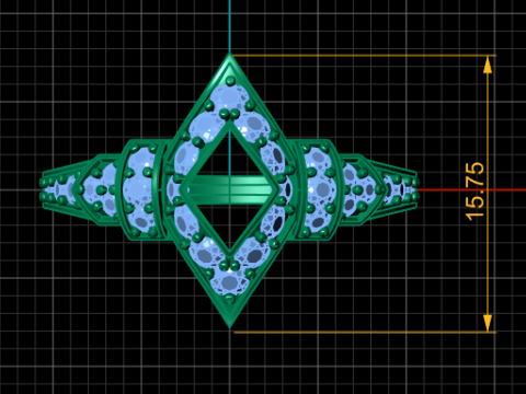 FANCY DIAMOND RING 3D PRINTABLE MODEL 3D Model
